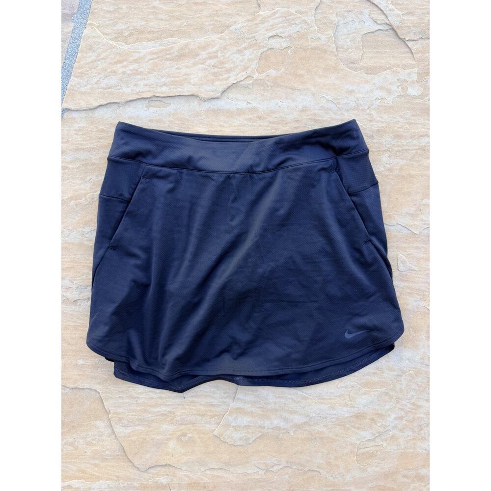 Nike Dry Skort Skirt Shorts Golf Black AJ5242-010 $70 Women's Size L ES